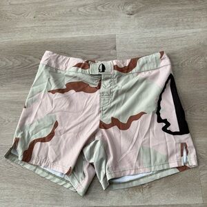 Tachuntfish x Wrmfzy THF Athletic Shorts - WRMFZY Rhodie Arid Tan Camo Men’s M